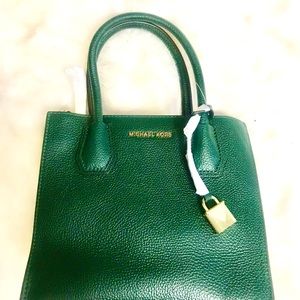 MICHAEL KORS: Green Mercer Tote Bag (BRAND NEW)